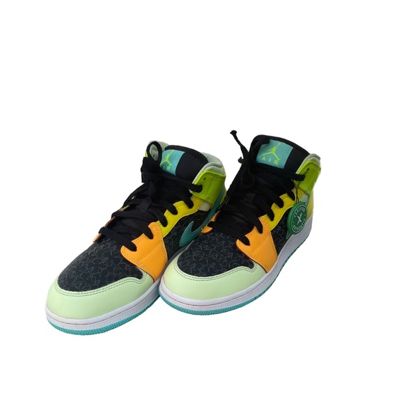 Nike Air Jordan 1 Mid Se (gs) Bq6931-037 - Picture 5 of 13